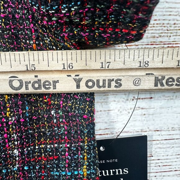 Tuckernuck Cameron Tweed Dress Womens XXS Multicolor Pearl Trim Short Sleeve NWT - Picture 8 of 12